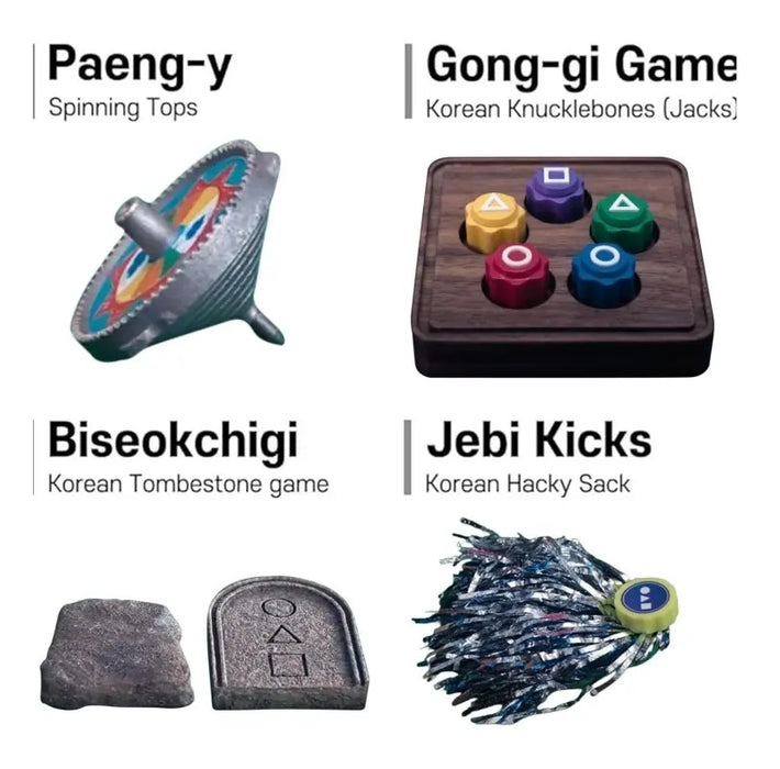 Sällskapsspel inspirerat av Squid Game 2 Koreanska Gong-gi Folkspel Set , Koreansk Traditionellt Spel